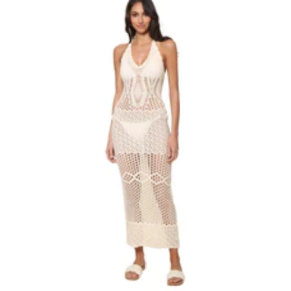 Robertson + Rodeo Cabo Crochet Maxi Dress, Cream, Small, BNWT - Picture 1 of 3